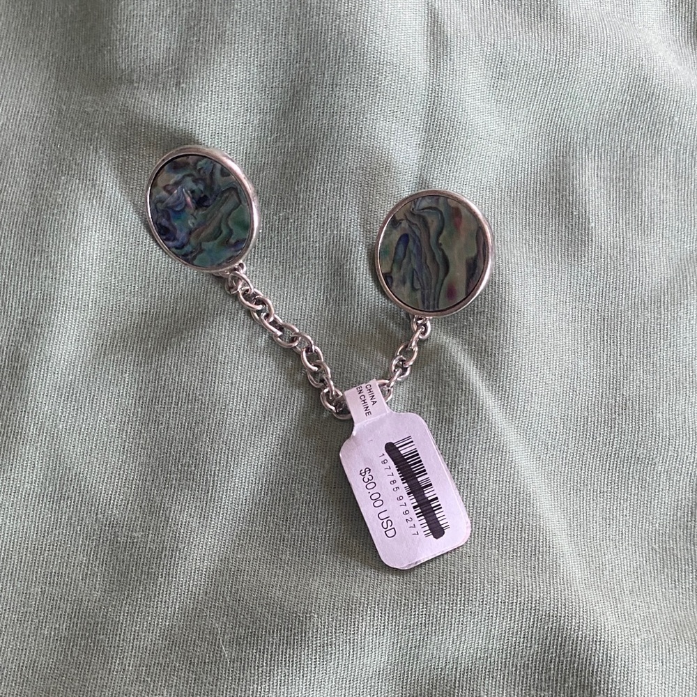 Free People Silver and Blue Brooch